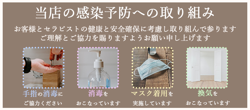 新型コロナウイルス感染予防対策について